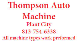 Roscoe's Chili Challenge thanks Thompson Automotive Machine